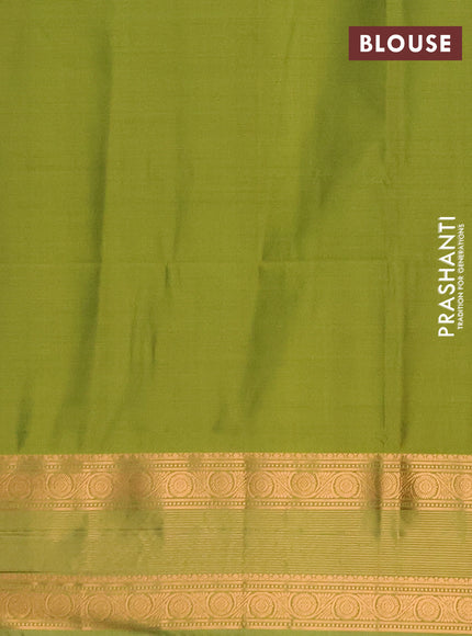 Semi soft silk saree pastel purple and green with allover zari woven buttas and zari woven border