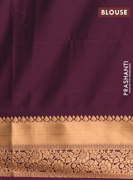Semi soft silk saree mehendi green and wine shade with allover zari weaves & buttas and rich zari woven border