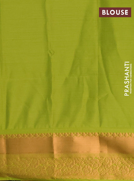 Semi soft silk saree dual shade of purple and light green with allover zari weaves & buttas and rich zari woven border