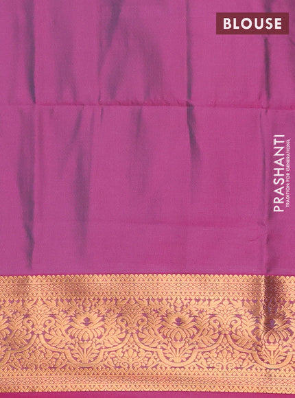 Semi soft silk saree teal green and dual shade of pink with allover zari weaves & buttas and zari wovne border