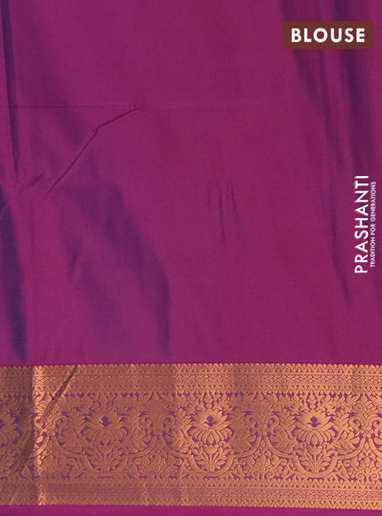 Semi soft silk saree pastel blue and dual shade of pink with allover zari weaves & buttas and zari wovne border