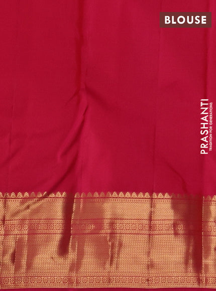 Pure kanchipuram silk saree pink with allover zari woven brocade weaves and rich zari woven border
