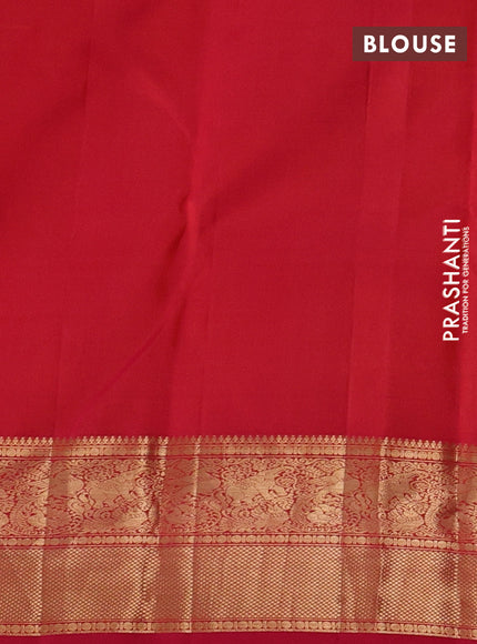 Pure kanchipuram silk saree pink with allover zari woven brocade weaves and rich zari woven border
