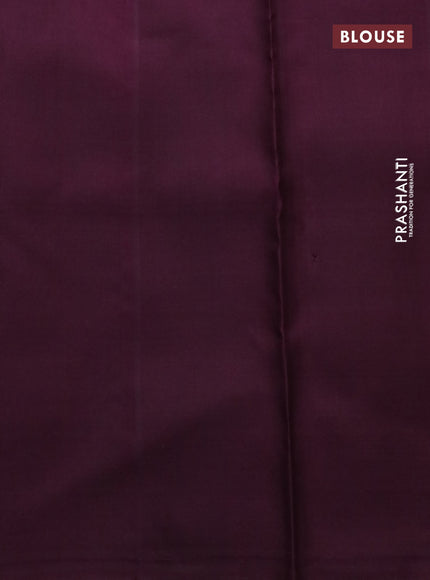 Pure kanchipuram silk saree pista green and wine shade with allover zari weaves & buttas in borderless style