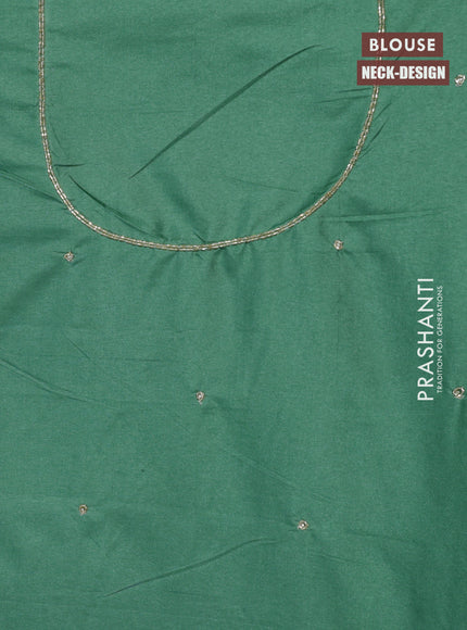 Banarasi silk saree pastel green with allover zari woven brocade weaves and embroidery mirror work border