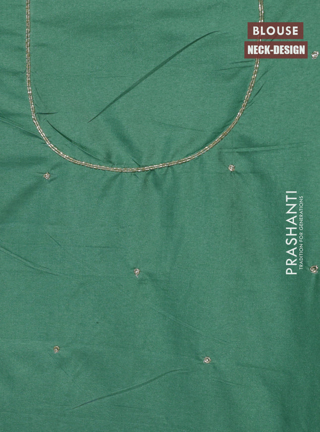 Banarasi silk saree pastel green with allover zari woven brocade weaves and embroidery mirror work border