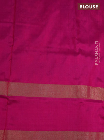 Pochampally silk saree light green and pink with allover patola weaves and zari woven ikat border