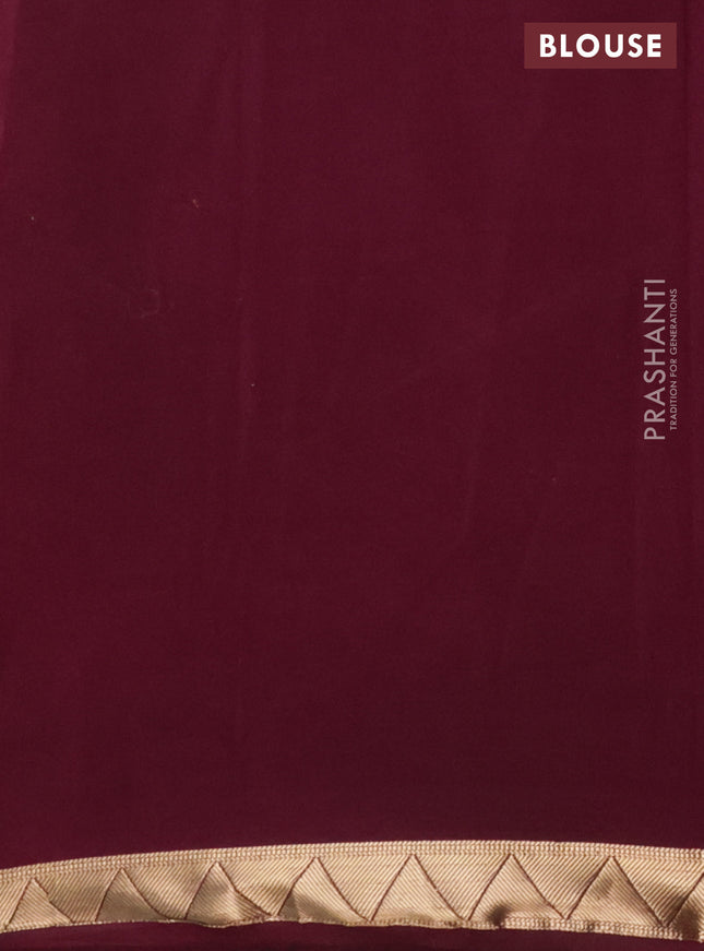 Semi mysore silk saree light pink and wine shade with half & half style and kalamkari prints