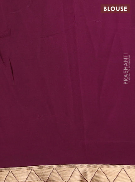 Semi mysore silk saree pink and wine shade with allover half & half style and printed zari border