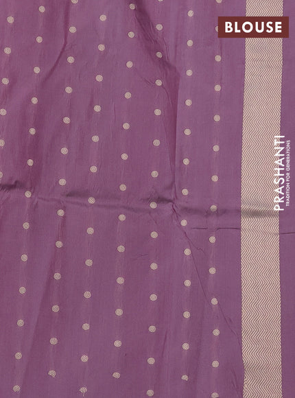 Banarasi katan silk saree pastel purple with zari woven buttas and thread & zari woven border