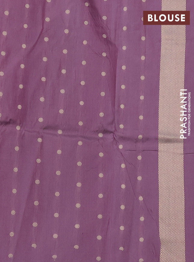 Banarasi katan silk saree pastel purple with zari woven buttas and thread & zari woven border