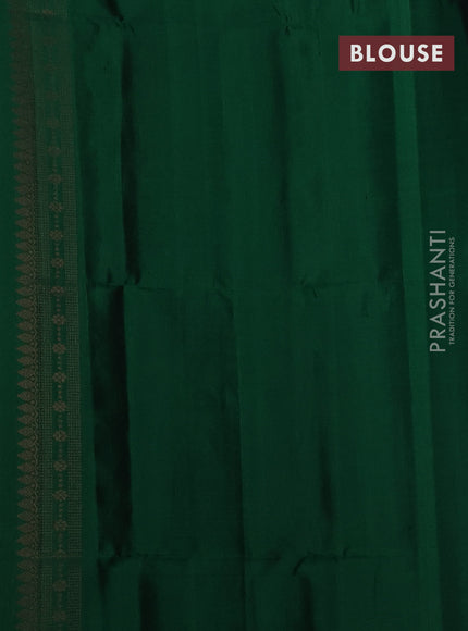 Pure soft silk saree yellow and green with allover thread & zari brocade weaves in borderless style