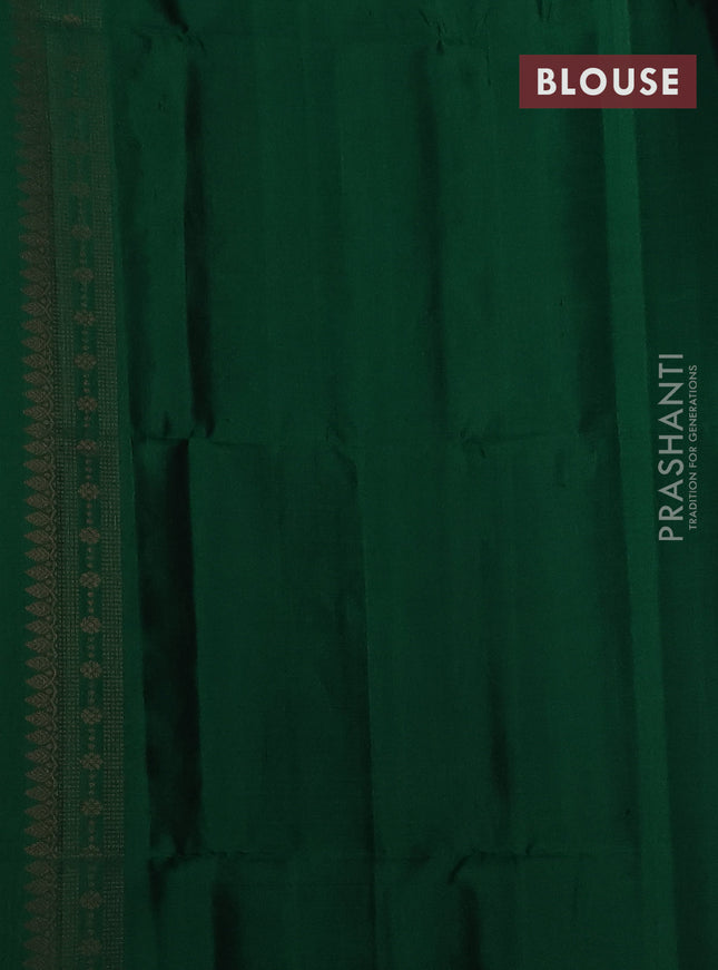 Pure soft silk saree yellow and green with allover thread & zari brocade weaves in borderless style