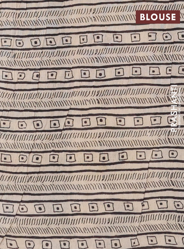 Kalamkari cotton saree maroon and black with allover prints and printed border