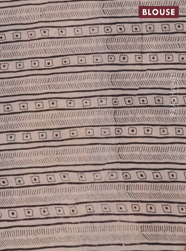 Kalamkari cotton saree maroon and black with allover prints and printed border