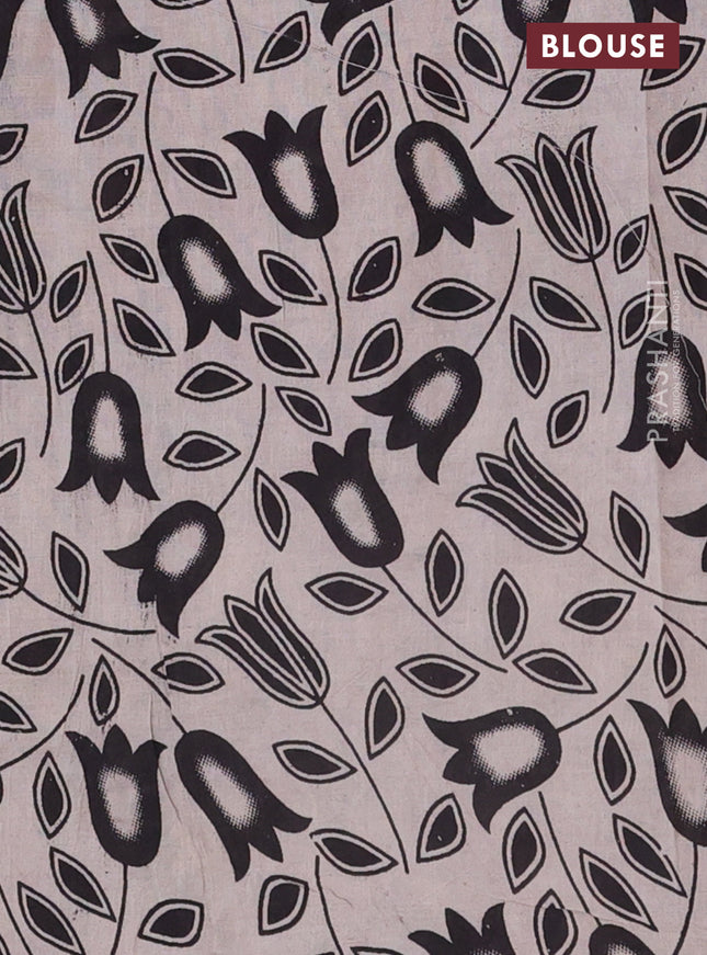 Kalamkari cotton saree maroon and beige with allover prints and printed border