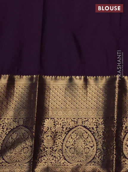 Bangalori silk saree lavender shade and wine shade with zari woven buttas and long zari woven border