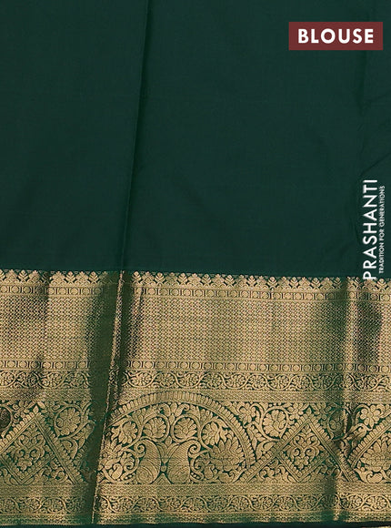 Bangalori silk saree pastel brown and green with zari woven buttas and long zari woven border