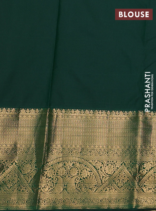 Bangalori silk saree pastel brown and green with zari woven buttas and long zari woven border