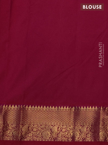 Bangalori silk saree peach pink and reddish pink with zari woven buttas and zari woven border
