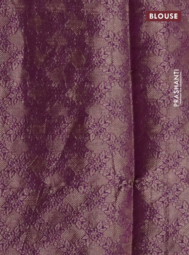 Chiniya silk saree pink and purple with allover bandhani prints & zari weaves and zari woven border