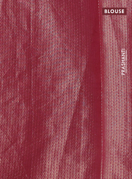 Chiniya silk saree pastel pink and pink with allover bandhani prints & zari weaves and zari woven border