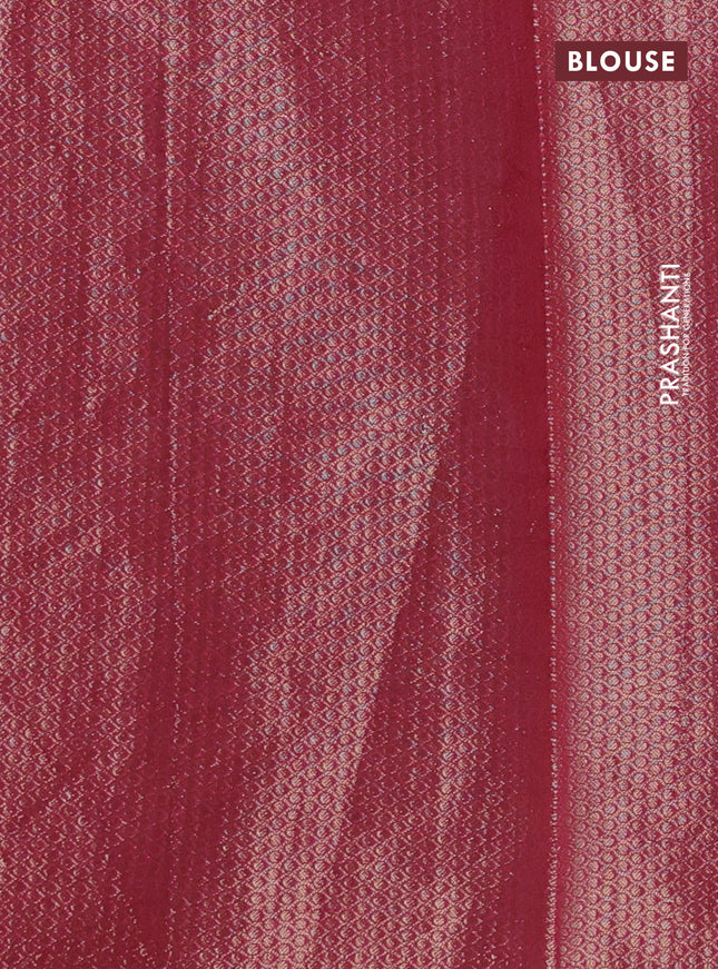 Chiniya silk saree pastel pink and pink with allover bandhani prints & zari weaves and zari woven border