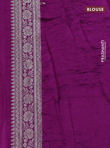 Chiniya silk saree pink and purple with allover bandhani prints & zari weaves and zari woven border
