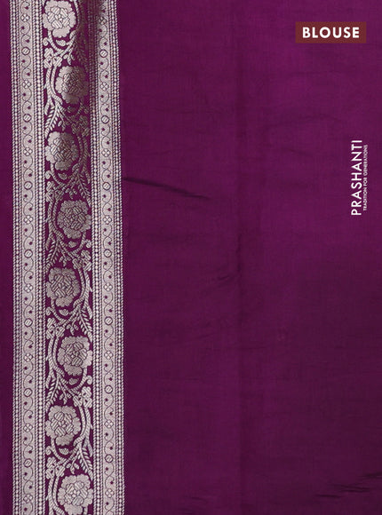Chiniya silk saree mauve pink and wine shade with allover zari weaves and zari woven border