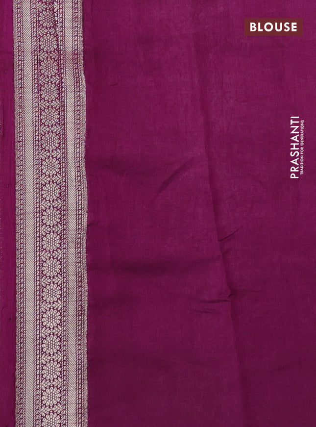 Chiniya silk saree mauve pink and wine shade with allover zari weaves and zari woven border