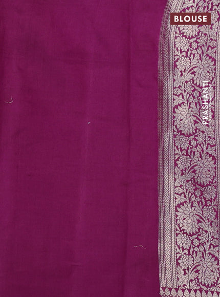 Chiniya silk saree mauve pink and wine shade with allover zari weaves and zari woven border