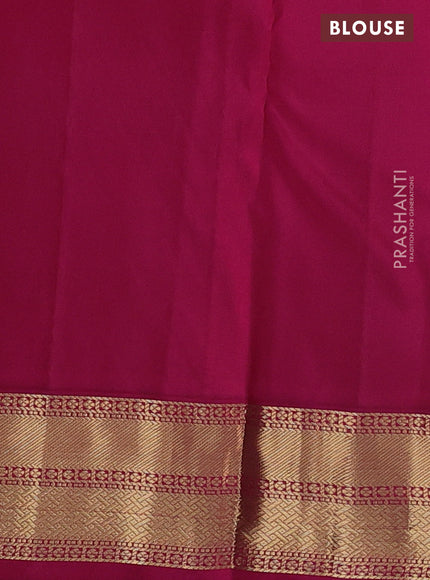 Pure kanchipuram silk saree teal blue and dark pink with zari woven buttas and rich zari woven korvai border