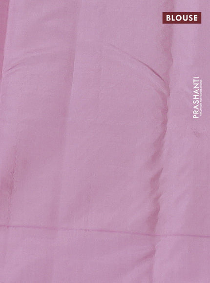 Pure kanchipuram silk saree green and pastel pink with allover thread woven checked pattern and simple border