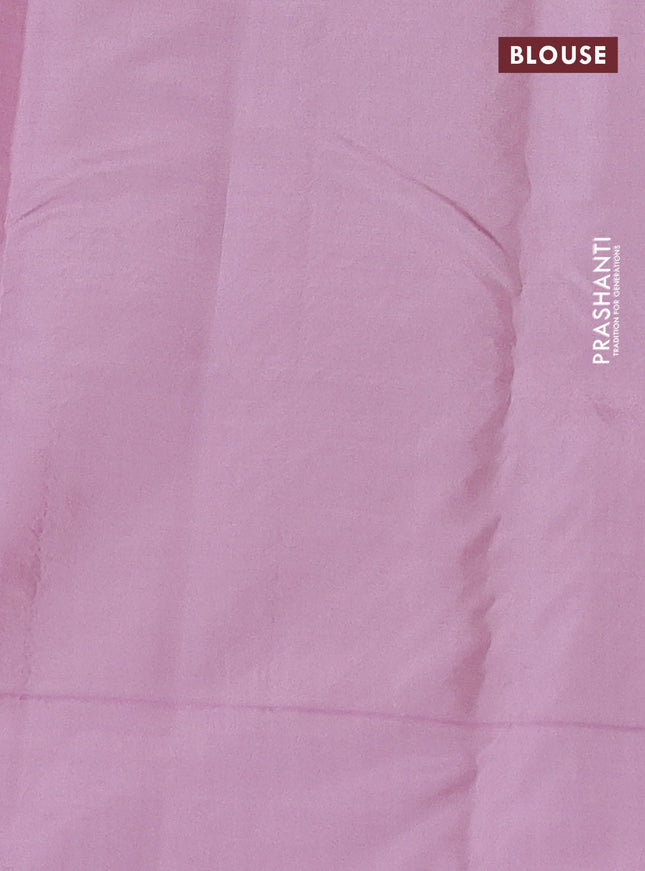 Pure kanchipuram silk saree green and pastel pink with allover thread woven checked pattern and simple border