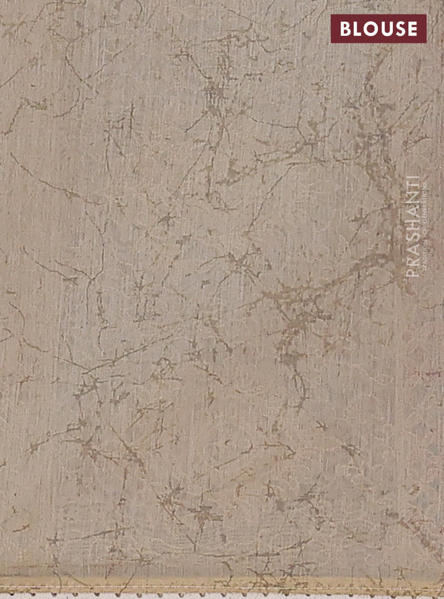 Semi chanderi saree pink and beige with allover ajrakh prints and embroidery pallu