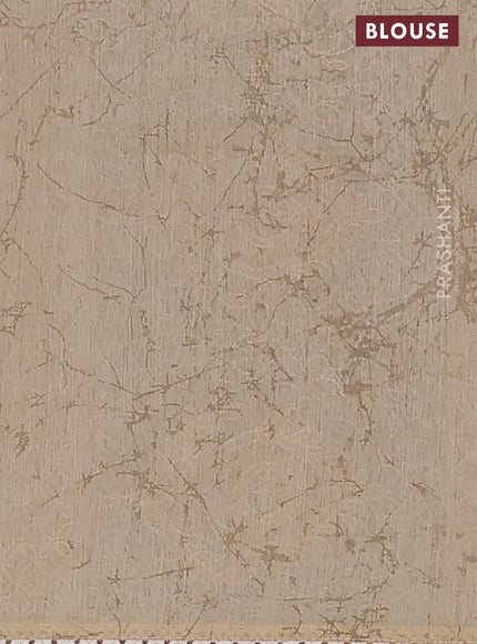 Semi chanderi saree yellow and beige with allover ajrakh prints and embroidery pallu