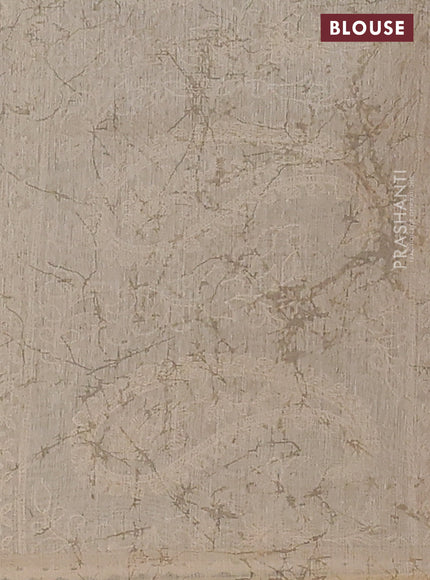 Semi chanderi saree mehendi green and beige with allover ajrakh prints and embroidery pallu