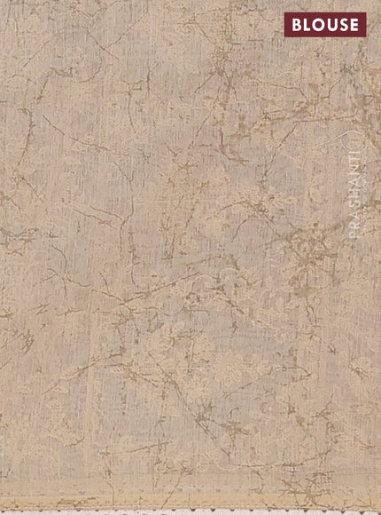 Semi chanderi saree rust shade and beige with allover ajrakh prints and embroidery pallu