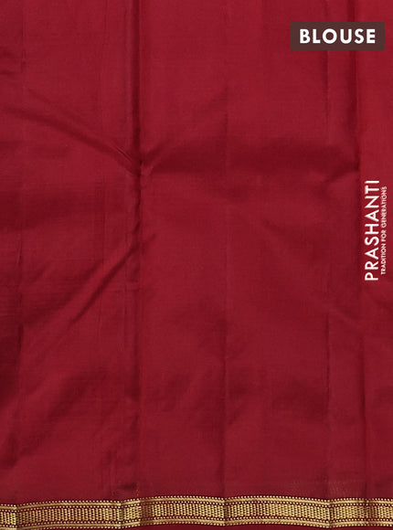 Pure kanchipuram silk saree red with zari woven buttas and zari woven border