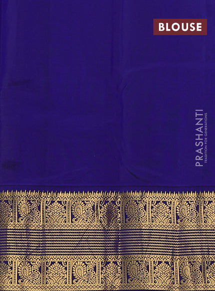 Pure kanchipuram silk saree lime yellow and blue with zari woven buttas and rich zari woven korvai border