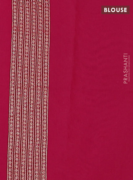 Banarasi silk cotton saree pink with allover zari weaves and zari woven border