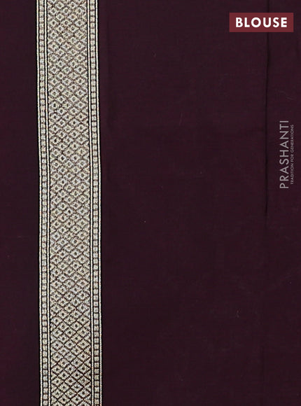 Banarasi silk cotton saree deep maroon with allover thread & zari woven buttas and zari woven border
