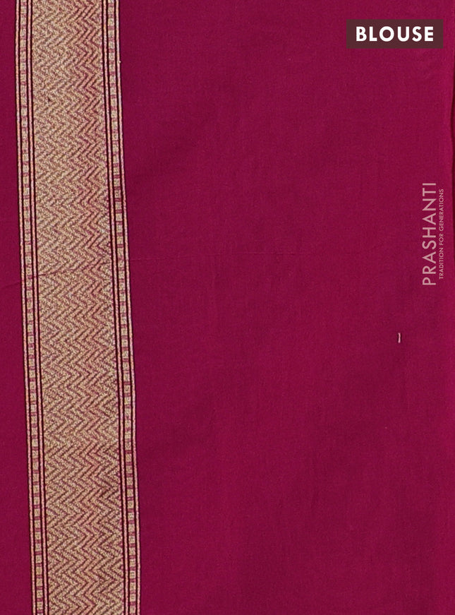 Banarasi silk cotton saree pink with allover zari woven buttas and zari woven border