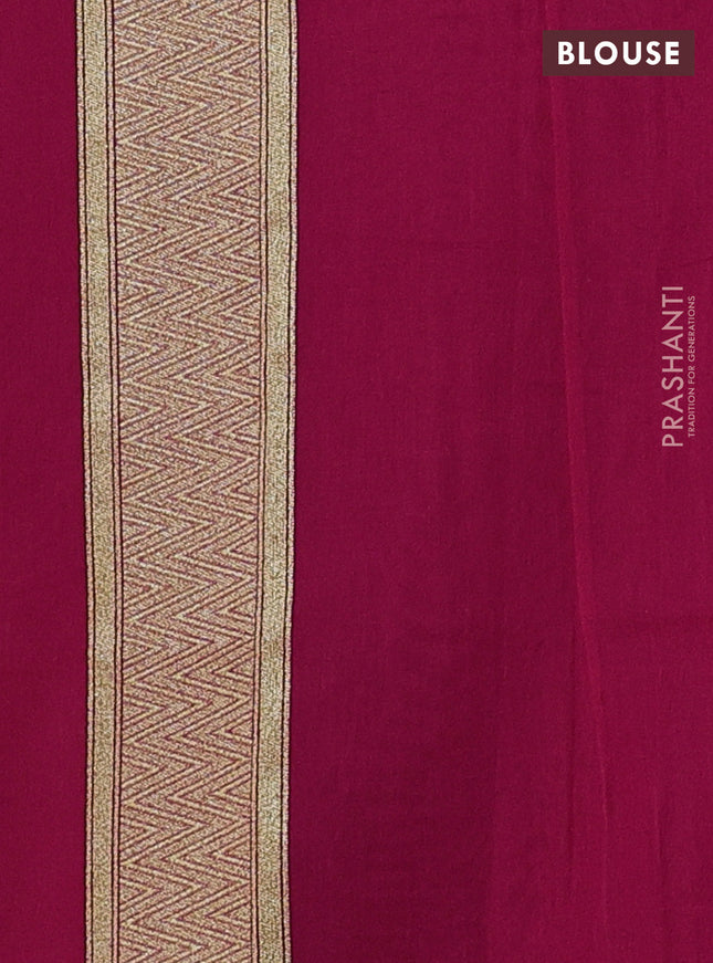 Banarasi silk cotton saree pink with allover zari weaves and zari woven border