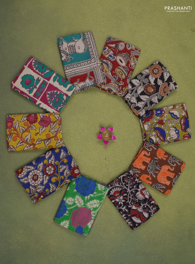 Kalamkari cotton blouse multi colour and multi design pack of 10