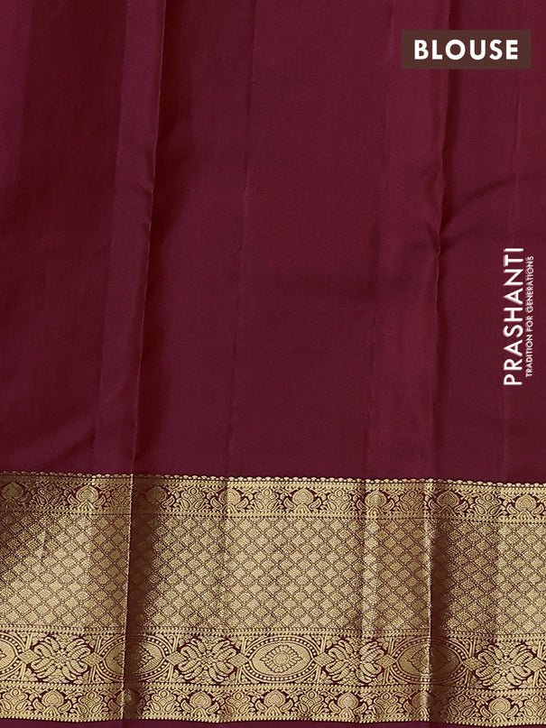 Pure kanchipuram silk saree maroon with allover zari woven buttas and zari woven border