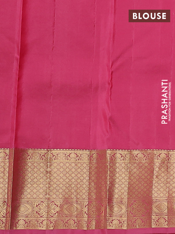 Pure kanchipuram silk saree pink with allover zari woven buttas and zari woven border
