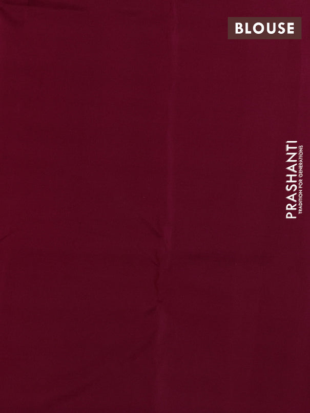 Pure kanchipuram silk saree magenta pink with allover peacock zari weaves and peacock zari woven border