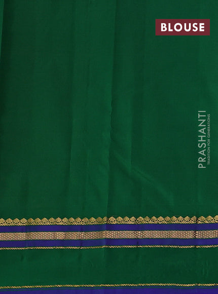 Pure kanchipuram silk saree pink and green with zari woven buttas and rettapet zari woven border