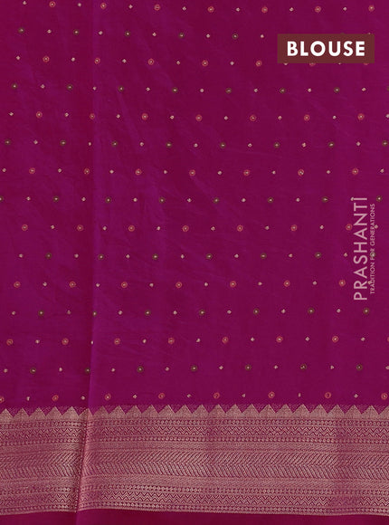 Semi raw silk saree pink with allover zari woven buttas and zari woven border